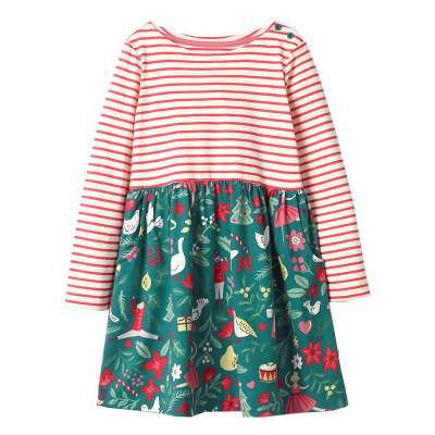 XZ Autumn new child skirt European and American girls long-sleeved dress Christmas princess dress